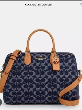 Coach Large Denim Rowan Satchel